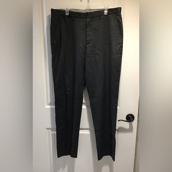 J.Crew Men’s Wool Dress Pants Dark Gray Size 36x34 Classic Fit Slacks Workwear - Picture 1 of 7